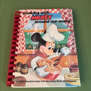 Vintage “Cooking with Mickey Around our World” Walt Disney World Cookbook